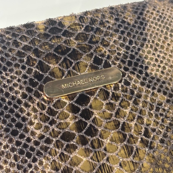 Michael Kors Leather Snake Clutch